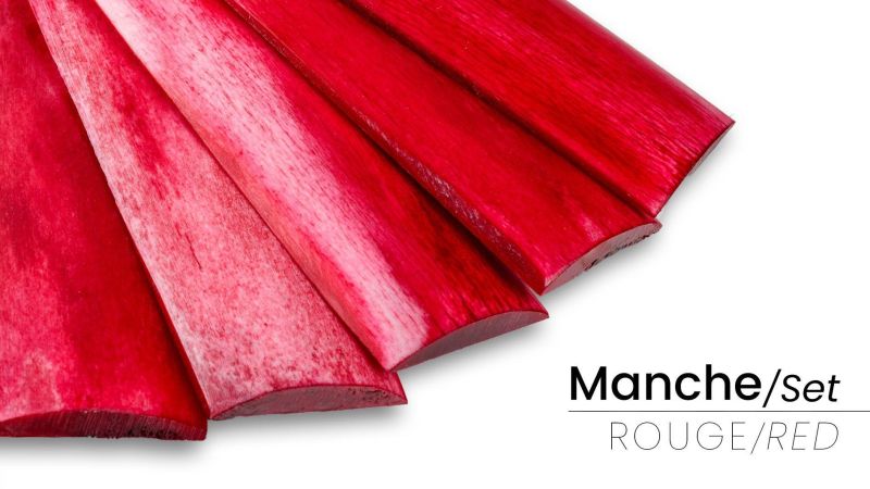 Gefärbter und stabilisierter Kamelknochen Griff in Frankreich (Platten x2) - auffällige Farbe und hohe Widerstandsfähigkeit