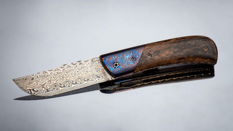 Double Color Dyed Camel Bone Handle: Green-Grey - A Durable, Comfortable, and Customizable Material