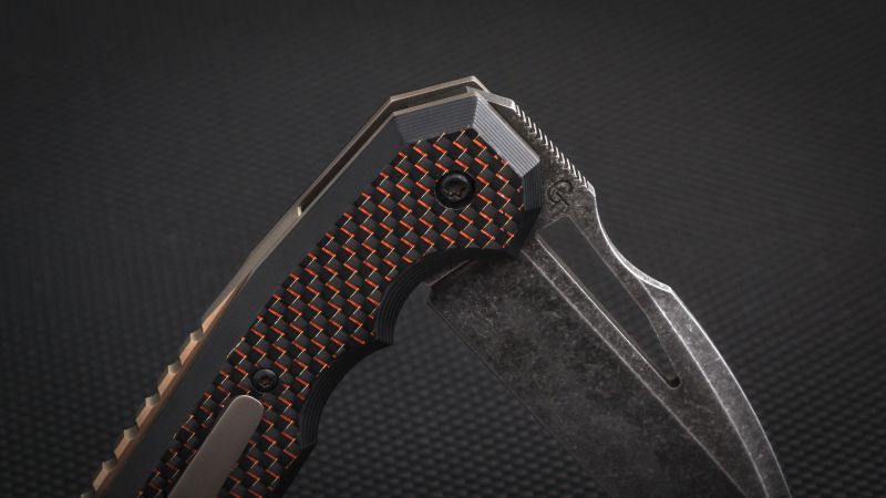 Carbon fibre woven and coloured on the surface - for cutlery