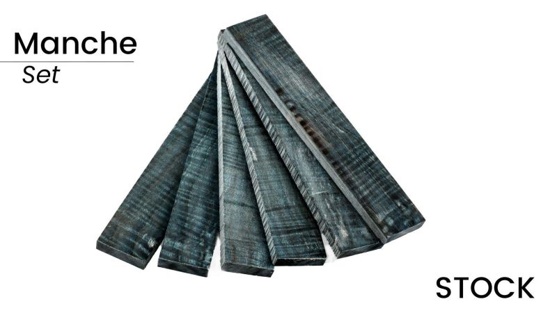 Manche érable ondé stabilisé - multi couleur - facile à travailler - Raffir