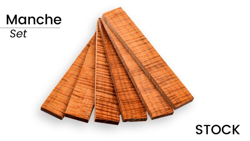 Manico di Acero Ondulato Stabilizzato - Multicolore - Facile da Lavorare - Raffir