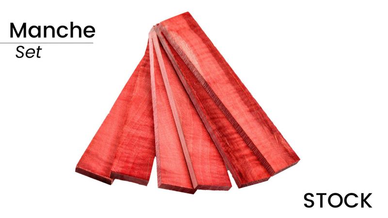 Manche érable ondé stabilisé - multi couleur - facile à travailler - Raffir