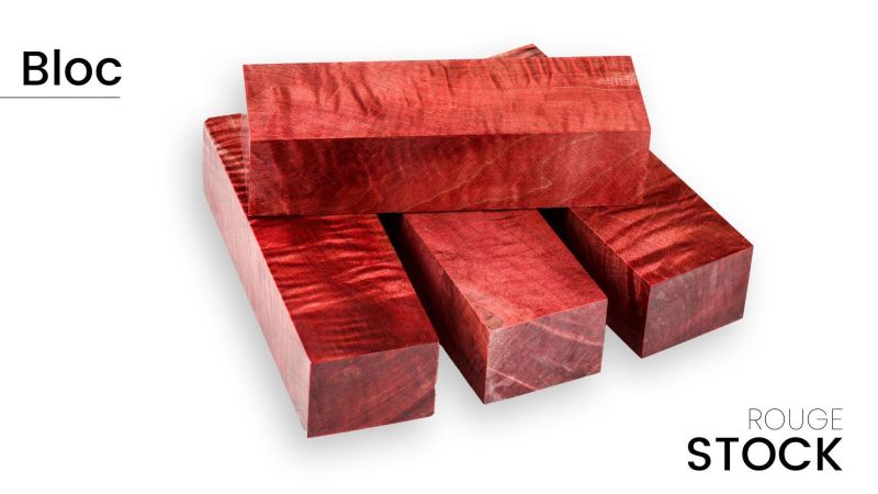 Stabilized curly maple block - Multi-colored - Easy to work with - Raffir