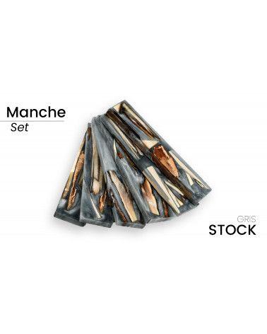 Manche de fragments de mammouths véritables stabilisé - fusion entre élégance et modernité