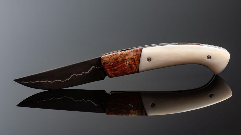 Manche de hêtre échauffé en bois de bout stabilisé Naturel - Made in France