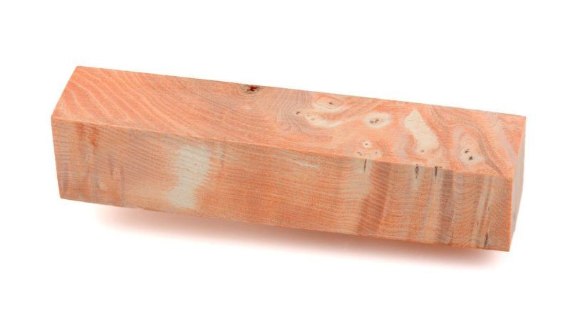 Stabilisiertes Eschen-Wurzelholzblock - Orange