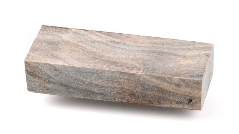 Bloque de nudo de álamo estabilizado - Marrón