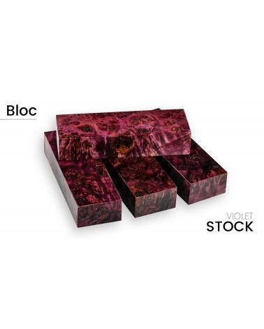 Stabilized Poplar burl block - Striking colors - for artisans - Raffir