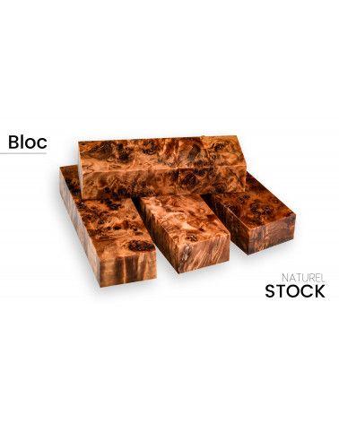Stabilized Poplar burl block - Striking colors - for artisans - Raffir 2