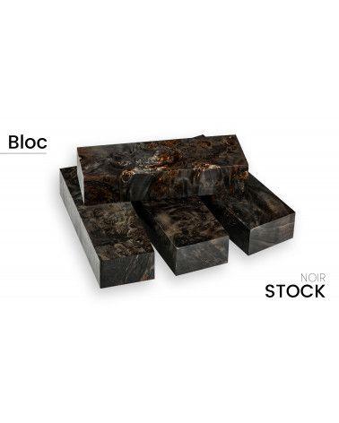 Stabilized Poplar burl block - Striking colors - for artisans - Raffir