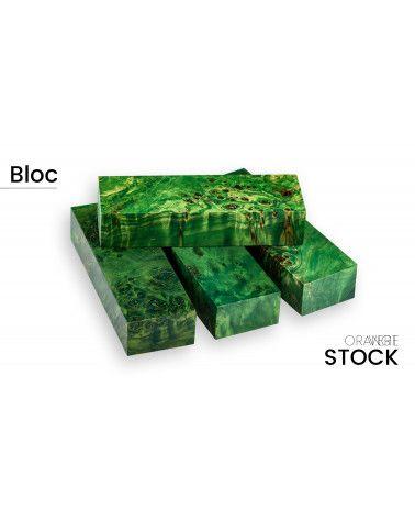 Bloc de Loupe de peuplier stabilisé - pour artisan - couleurs saisissantes - Raffir