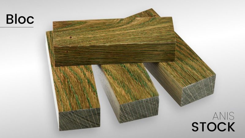 Bloc de chêne stabilisé : un matériau de haute qualité pour vos projets de coutellerie et artisanat - Raffir