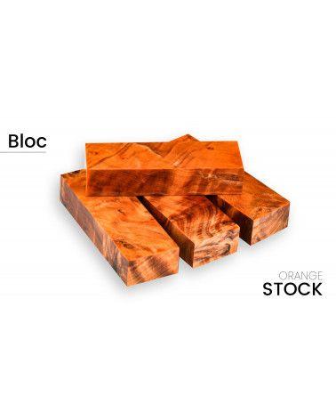 Bloc de peuplier flammé stabilisé - pour artisan - couleurs saisissantes - Raffir