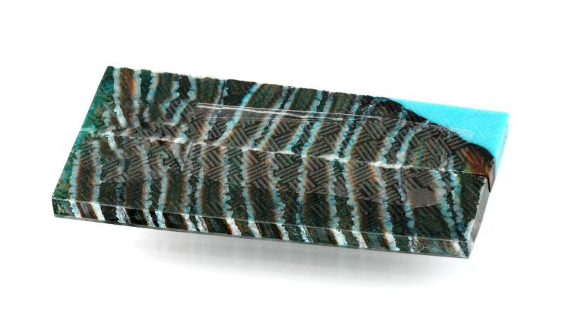 Manche de Molaire de Mammouth stabilisé by Mercorne - Turquoise