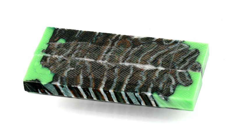 Handle of Stabilized Mammoth Molar by Mercorne - Green