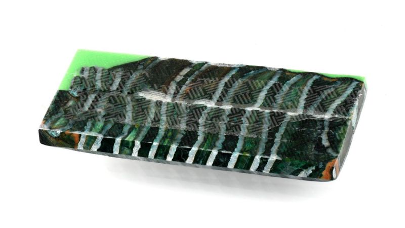 Manche de Molaire de Mammouth stabilisé by Mercorne - Vert