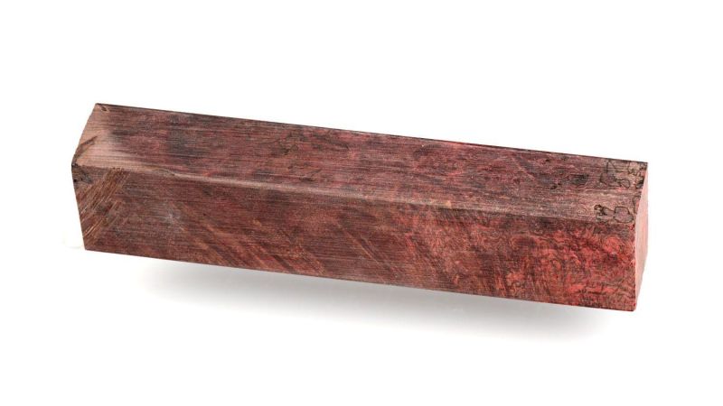 Bloc de Loupe Erable stabilisé Raffir - Rouge