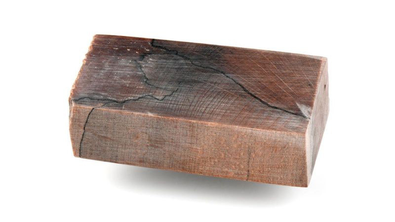 Bloc de Hêtre Echauffé en bois de bout stabilisé - naturel