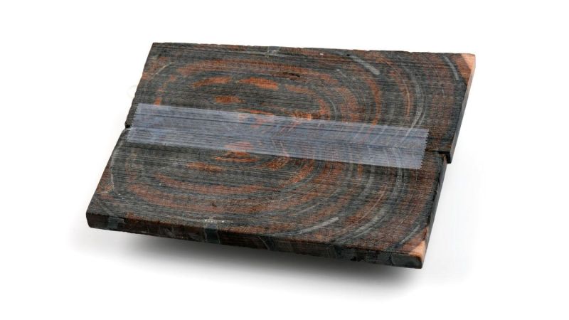 Manche en Ivoire de Mammouth debout stabilisé - marron