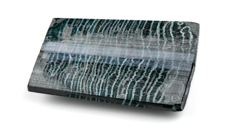 Handle of Stabilized Mammoth Molar - Blue