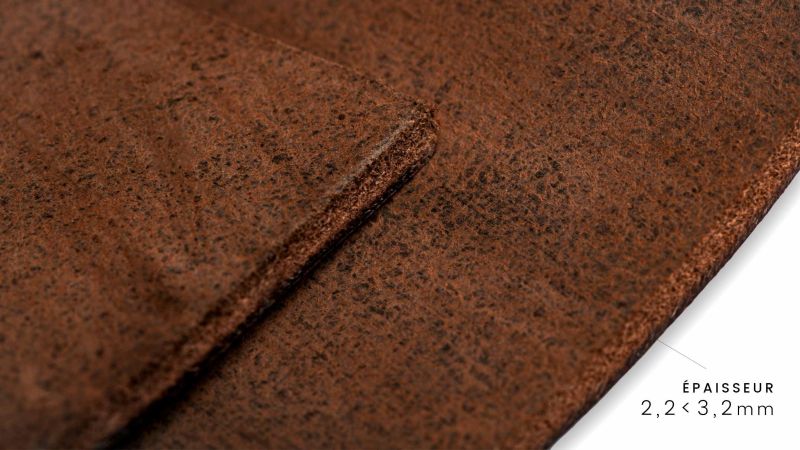 Vegetable-tanned leather, Bark color - SOVOS tannery - Made in France