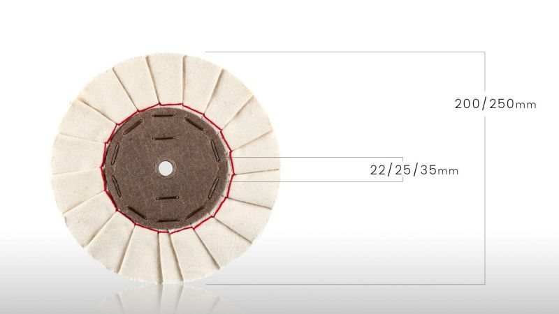 Semi-rigid cotton discs / for steel: made in France by Mécapolior