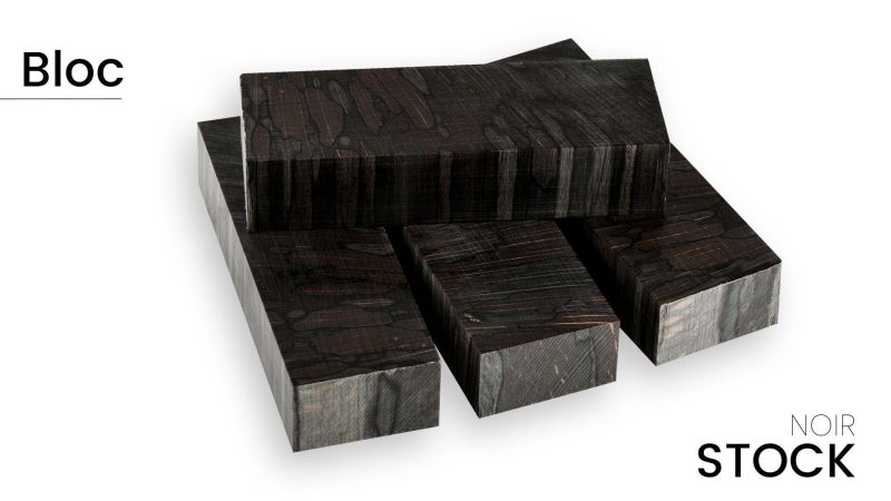 Bloc de hêtre échauffé en bois de bout stabilisé - multi couleur - Raffir