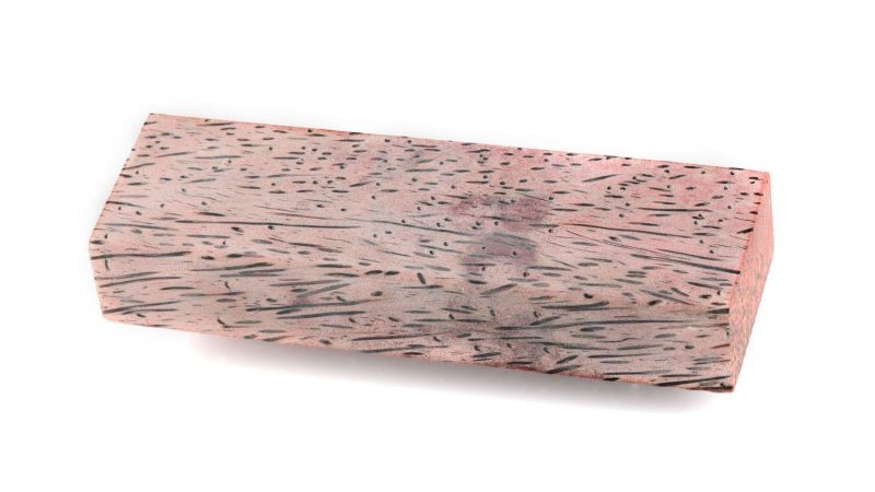 Blocco di legno di palma stabilizzato - Rosso