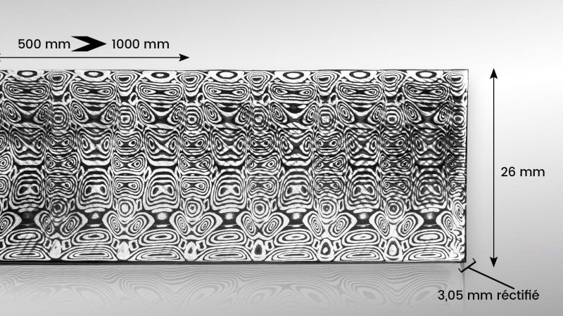 Damascus bar DAMASTEEL®: Ladder