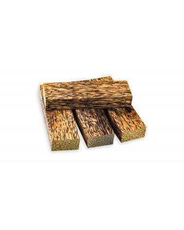 Stabilized palm wood block - Made in France