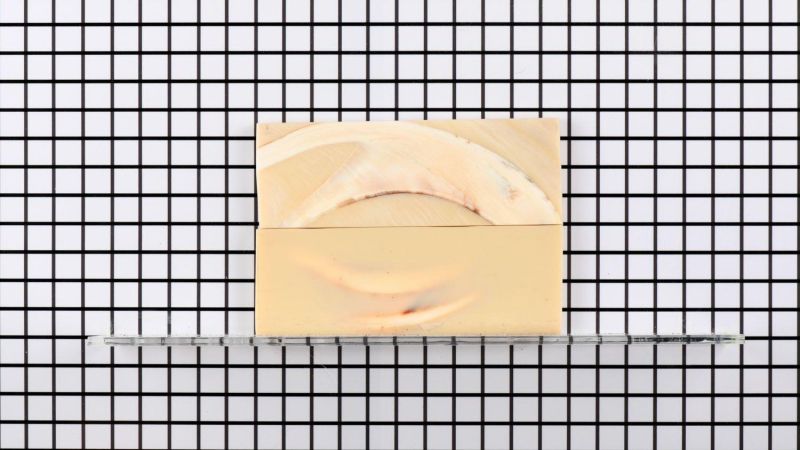 Manico in zanna di facocero stabilizzata - resina beige