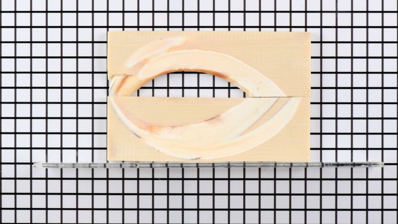 Stabilisierter Warzenschweinzahn-Griff - beige Harz