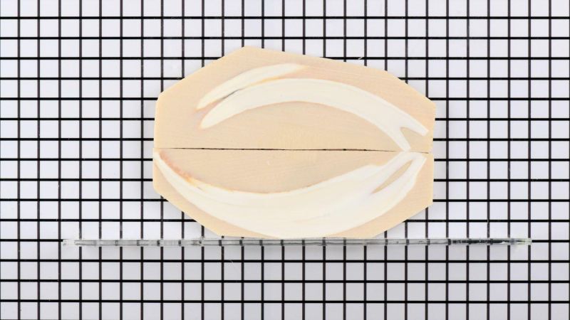 Mango de colmillo de facocero estabilizado sin pulir - resina beige