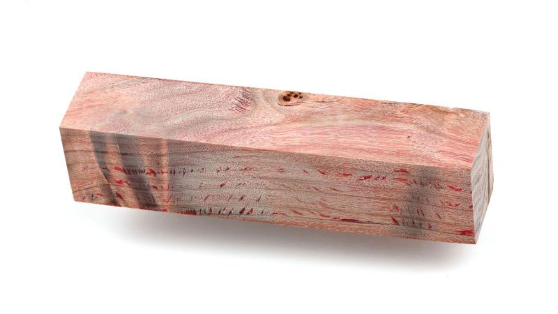 Bloque de nudo de álamo estabilizado - Rojo