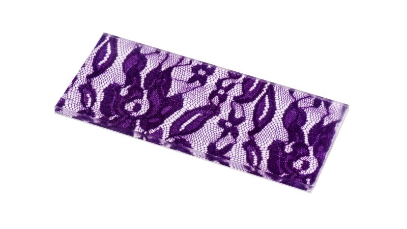 Real lace fabric inclusions - PMMA resin - made in France