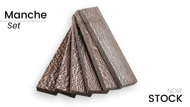 Manches de platane stabilisé - multi couleur - facile à travailler