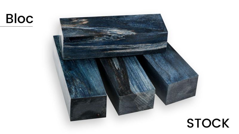 Bloc de Peuplier Flammé Stabilisé : Beauté Naturelle et Durabilité Exceptionnelle (multi-couleur)