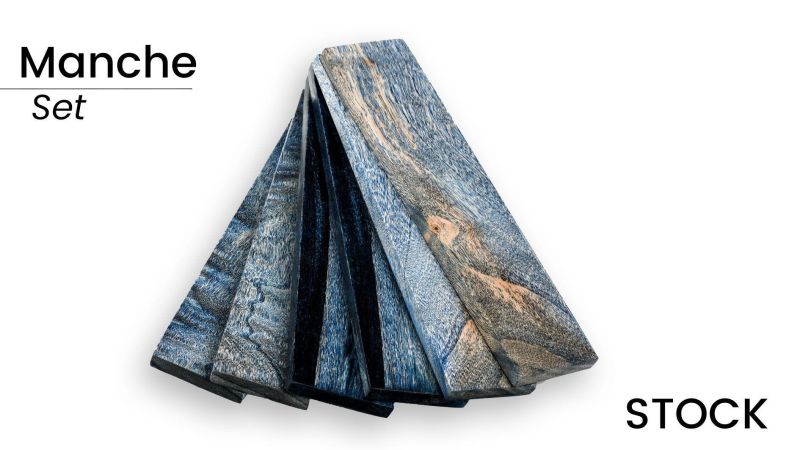 Manche de Peuplier Flammé Stabilisé : Beauté et Durabilité Exceptionnelle (multi-couleur)