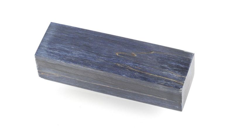 Bloc de hêtre échauffé stabilisé bleu