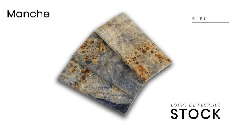 Mango de Nudo de Álamo Estabilizado - Mercorne - Múltiples Colores