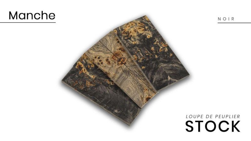 Manche Loupe de peuplier stabilisé - Mercorne - Multiples couleurs