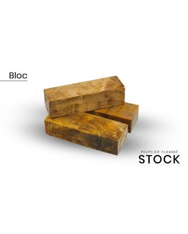 Bloc de Peuplier Flammé Stabilisé : Beauté Naturelle et Durabilité Exceptionnelle (multi-couleur)