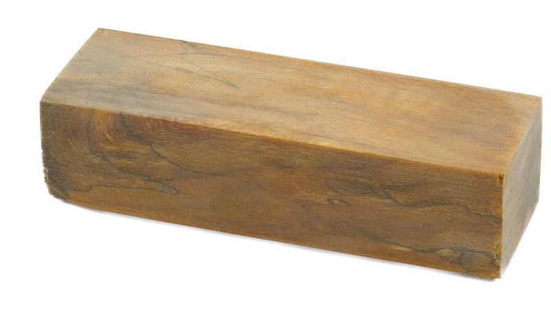 Stabilized spalted poplar block - Gold