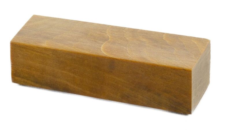 Blocco di pioppo fiammeggiante stabilizzato - Oro