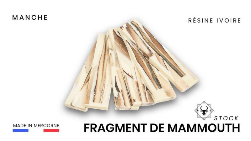 Mango de fragmentos de mamut genuino estabilizado - fusión entre elegancia y modernidad