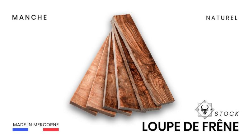Manche Loupe de frêne stabilisé - Mercorne - Multiples couleurs