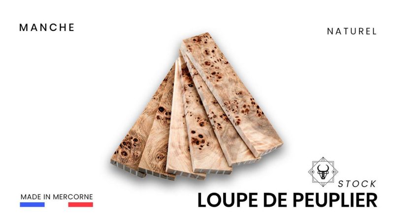 Manche Loupe de peuplier stabilisé - Mercorne - Multiples couleurs