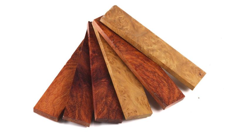 Manche de LOUPE Amboine véritable - odeur agréable