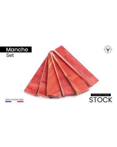 Manche de Peuplier Flammé Stabilisé : Beauté et Durabilité Exceptionnelle (multi-couleur)