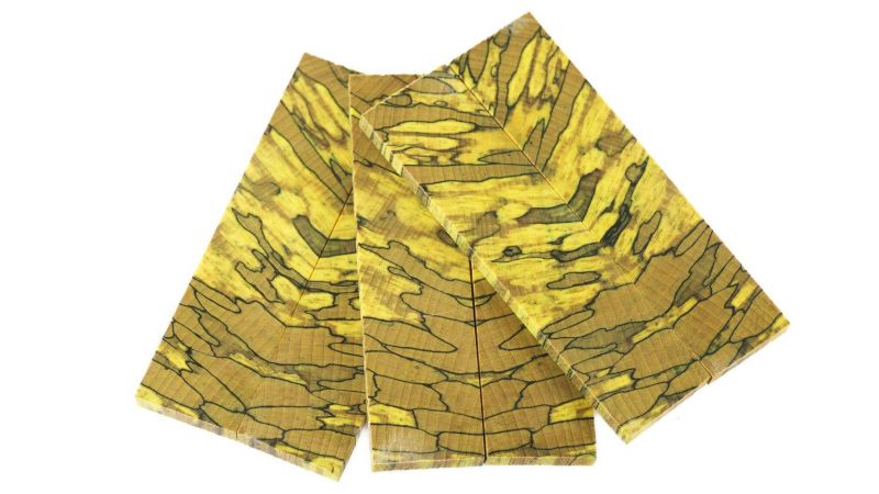Stabilized heat-treated end-grain beech handle - multi-color - Raffir
